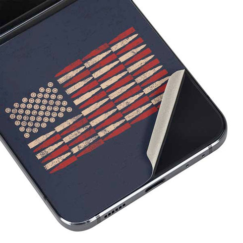 Blue Bullet American Flag Galaxy Z Flip5 5G Skin