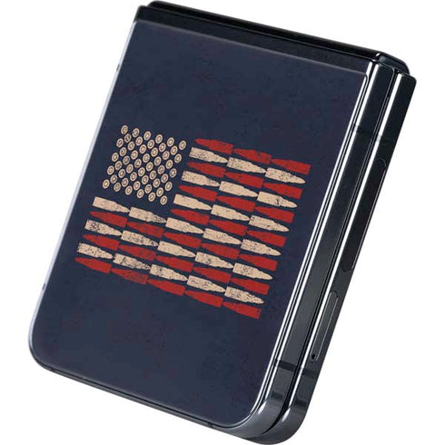 Blue Bullet American Flag Galaxy Z Flip5 5G Skin