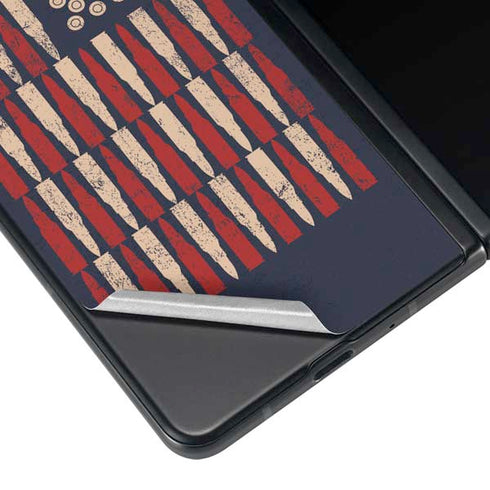 Blue Bullet American Flag Galaxy Z Fold4 5G Skin