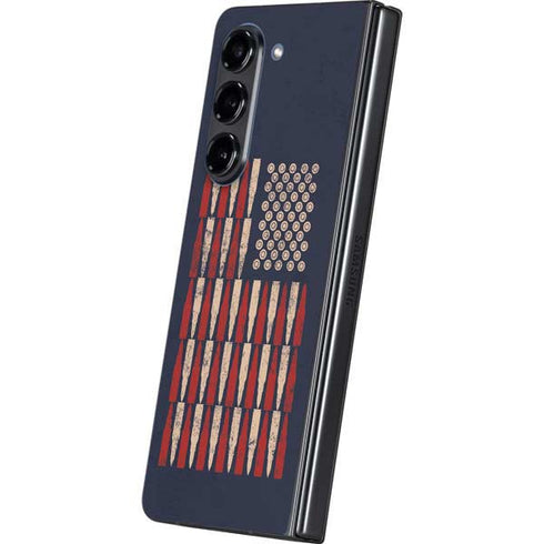Blue Bullet American Flag Galaxy Z Fold5 5G Skin
