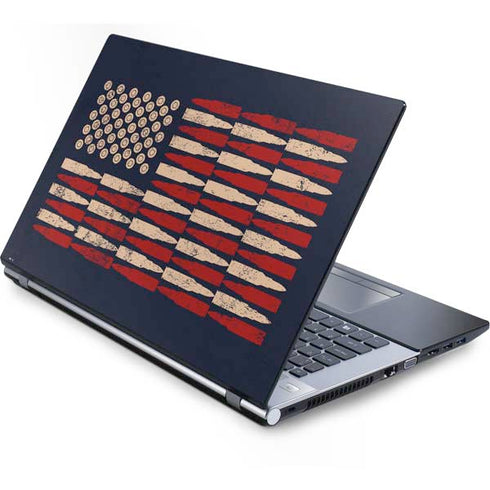 Blue Bullet American Flag Generic Laptop Skin