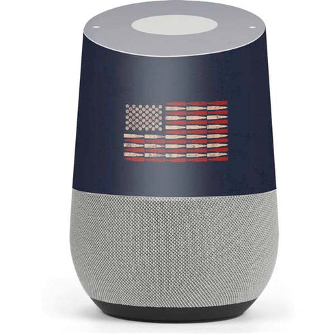 Blue Bullet American Flag Google Home Skin