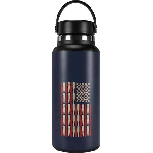 Blue Bullet American Flag Hydro Flask 32oz Wide Mouth Skin