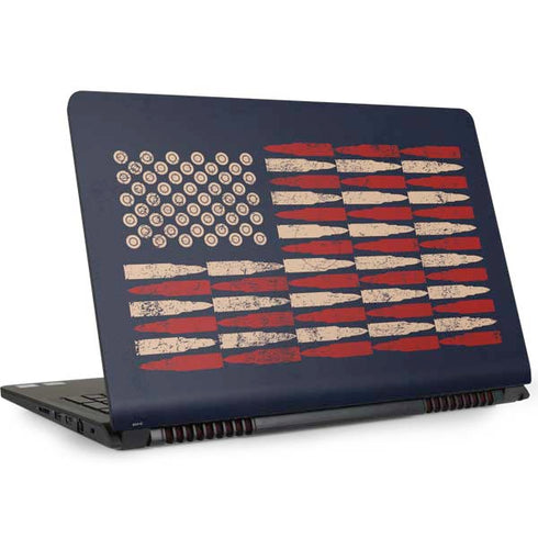 Blue Bullet American Flag Dell Inspiron Skin