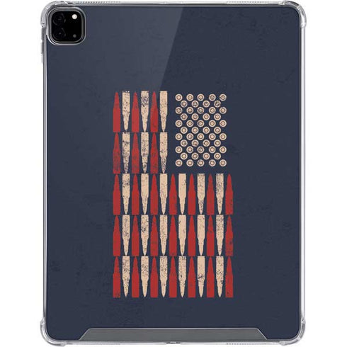 Blue Bullet American Flag iPad Pro 12.9in (2020) Clear Case