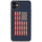 Blue Bullet American Flag iPhone 11 Clear Case