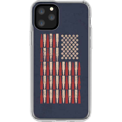 Blue Bullet American Flag iPhone 11 Pro Clear Case