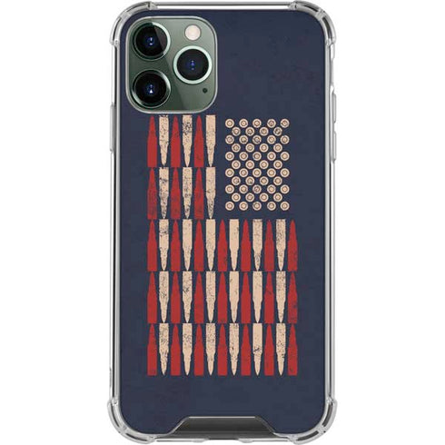 Blue Bullet American Flag iPhone 11 Pro Max Clear Case