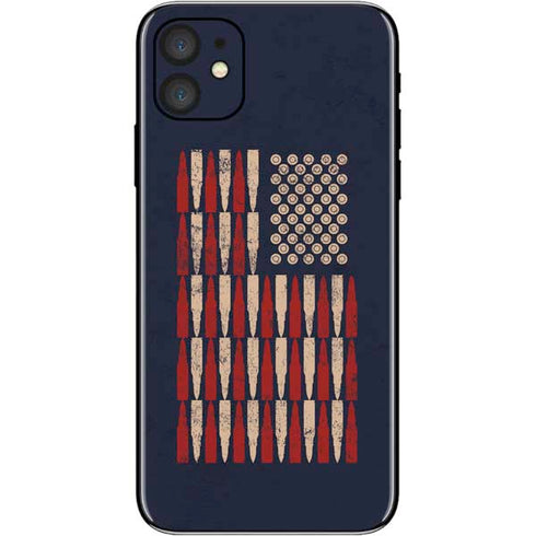 Blue Bullet American Flag iPhone 11 Skin