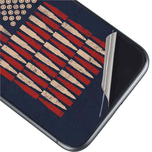 Blue Bullet American Flag iPhone 11 Skin