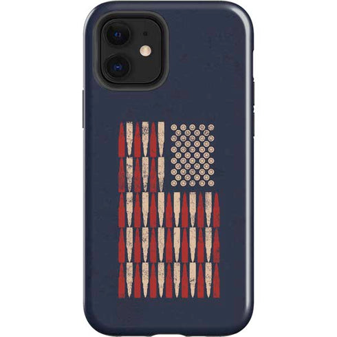 Blue Bullet American Flag iPhone 12 Impact Case