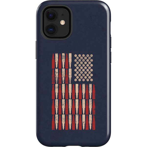 Blue Bullet American Flag iPhone 12 Mini Impact Case