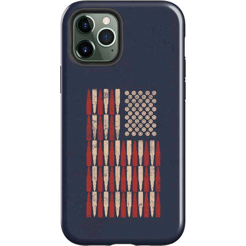 Blue Bullet American Flag iPhone 12 Pro Impact Case