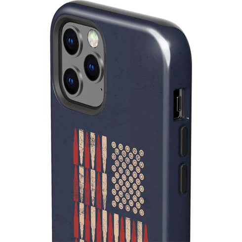 Blue Bullet American Flag iPhone 12 Pro Max Impact Case