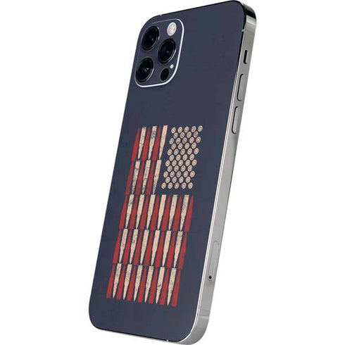Blue Bullet American Flag iPhone 12 Pro Skin
