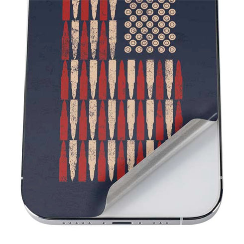Blue Bullet American Flag iPhone 12 Pro Skin