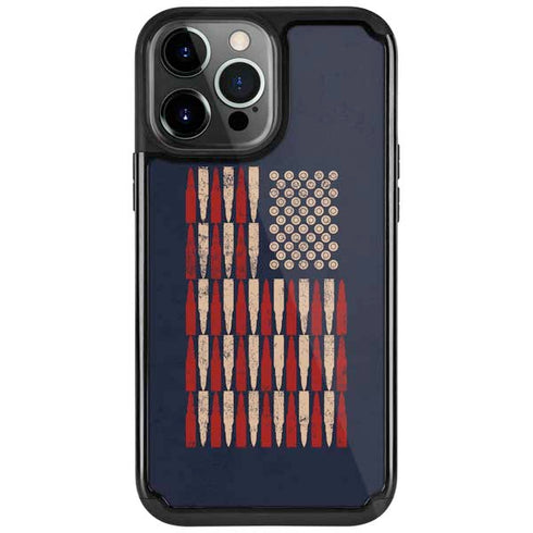 Blue Bullet American Flag iPhone 13 Pro Cargo Case