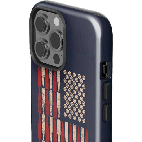 Blue Bullet American Flag iPhone 13 Pro Max Impact Case