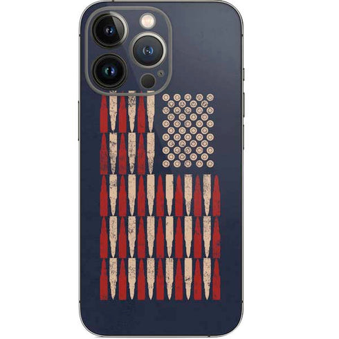 Blue Bullet American Flag iPhone 13 Pro Skin