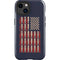 Blue Bullet American Flag iPhone 15 Plus Impact Case