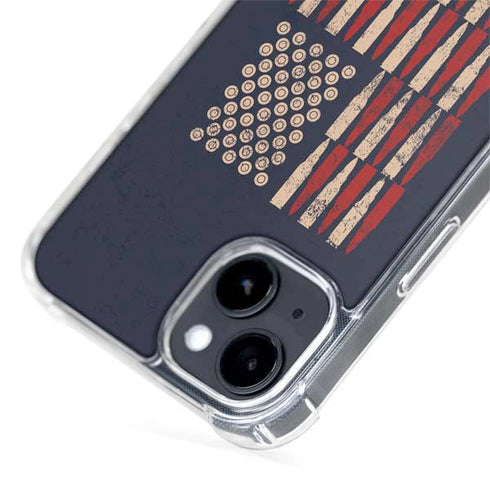 Blue Bullet American Flag iPhone 15 Plus MagSafe Case