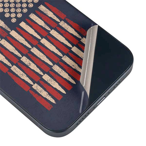 Blue Bullet American Flag iPhone 14 Plus Skin