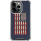 Blue Bullet American Flag iPhone 14 Pro Clear Case