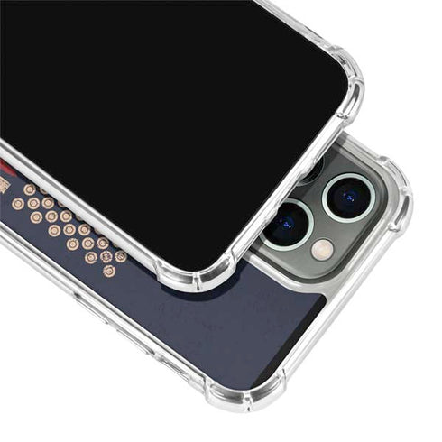 Blue Bullet American Flag iPhone 15 Pro Clear Case