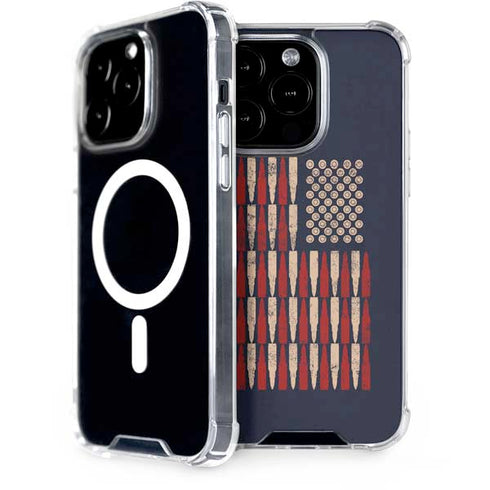 Blue Bullet American Flag iPhone 15 Pro MagSafe Case