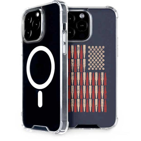 Blue Bullet American Flag iPhone 15 Pro Max MagSafe Case