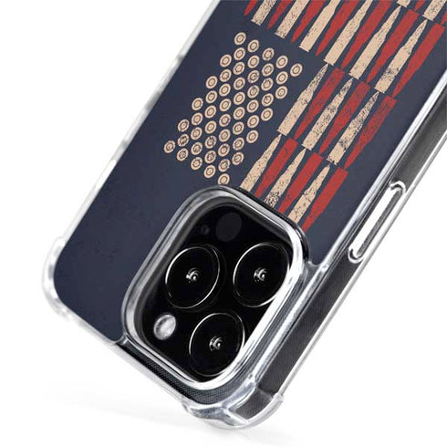 Blue Bullet American Flag iPhone 15 Pro Max MagSafe Case