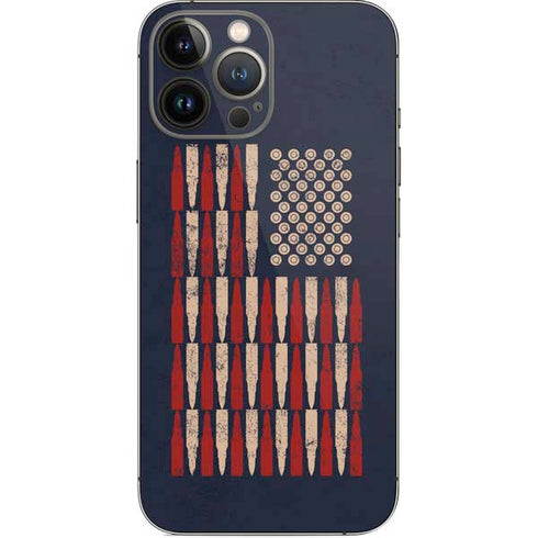Blue Bullet American Flag iPhone 14 Pro Max Skin
