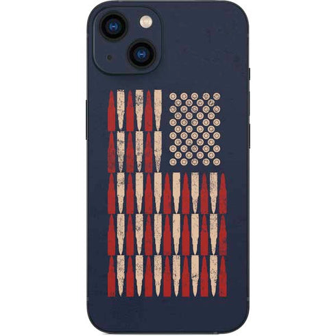 Blue Bullet American Flag iPhone 14 Skin