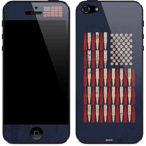 Blue Bullet American Flag iPhone 5/5s/5SE Skin