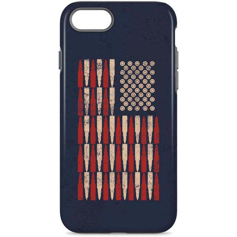 Blue Bullet American Flag iPhone 7 Pro Case