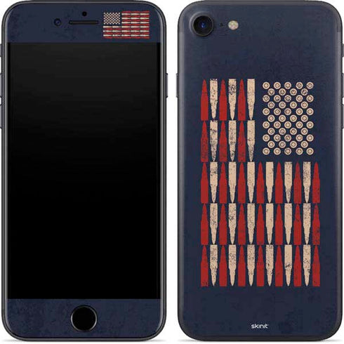 Blue Bullet American Flag iPhone 8 Skin