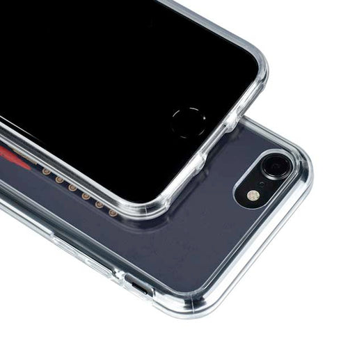 Blue Bullet American Flag iPhone SE (2nd & 3rd Gen) Clear Case