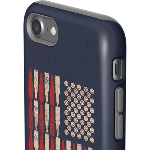 Blue Bullet American Flag iPhone SE (2nd & 3rd Gen) Pro Case