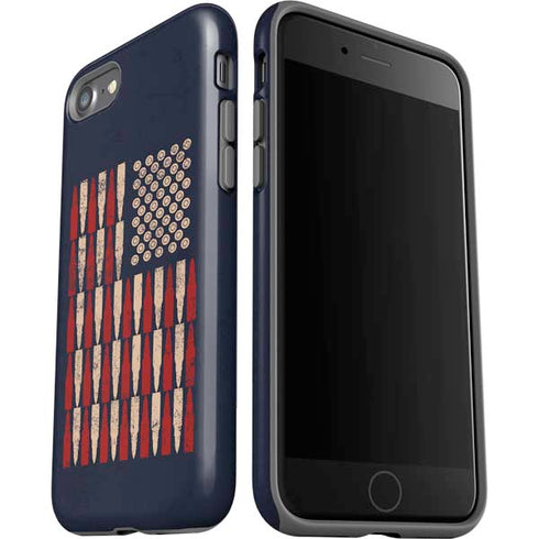 Blue Bullet American Flag iPhone SE (2nd & 3rd Gen) Pro Case