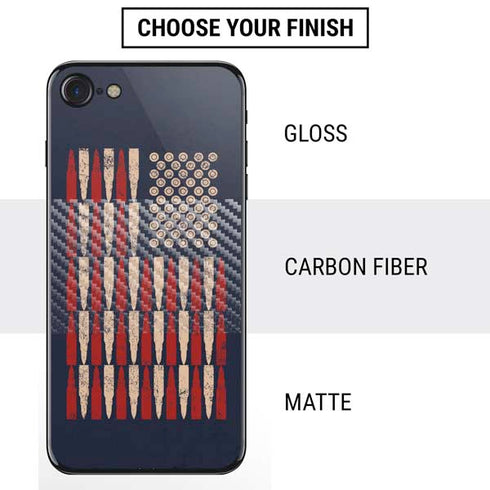Blue Bullet American Flag iPhone SE (2nd & 3rd Gen) Skin