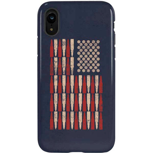 Blue Bullet American Flag iPhone XR Pro Case