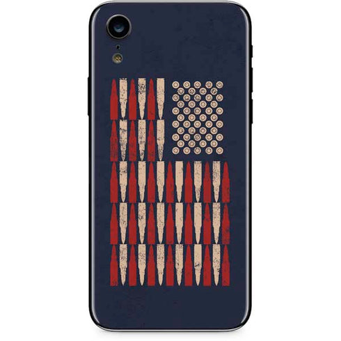 Blue Bullet American Flag iPhone XR Skin