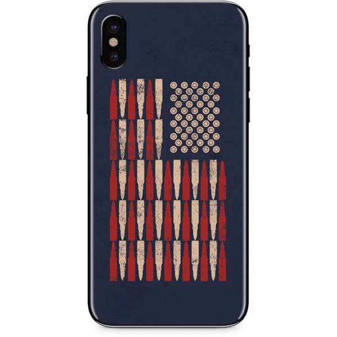 Blue Bullet American Flag iPhone XS Max Skin