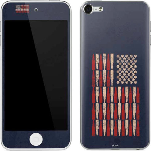 Blue Bullet American Flag Apple iPod Skin