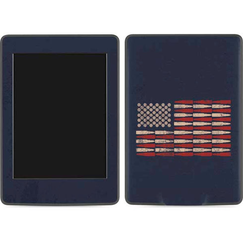 Blue Bullet American Flag Amazon Kindle Skin