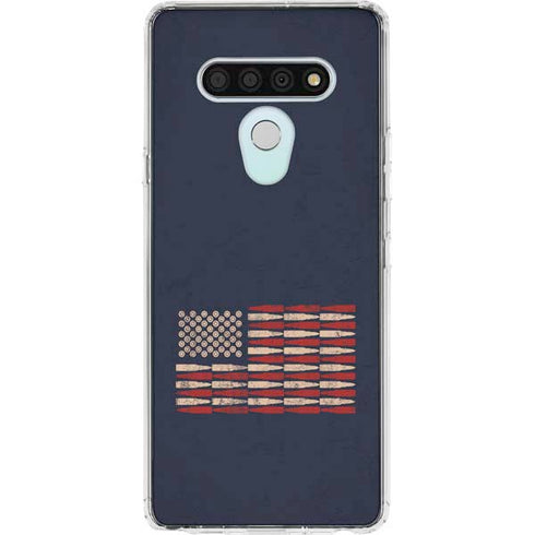 Blue Bullet American Flag LG Stylo 6 Clear Case