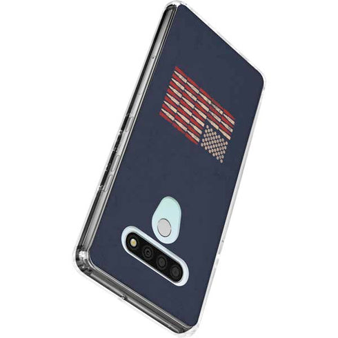 Blue Bullet American Flag LG Stylo 6 Clear Case