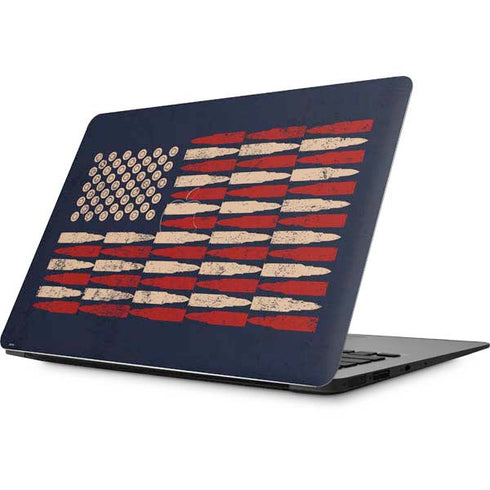 Blue Bullet American Flag Apple MacBook Skin