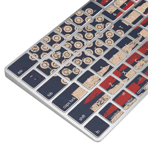 Blue Bullet American Flag Magic Keyboard Skin