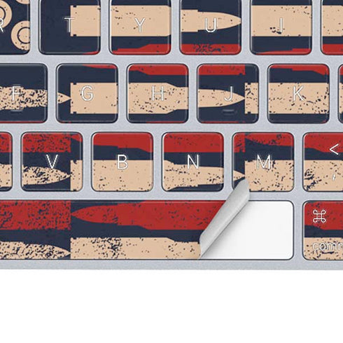 Blue Bullet American Flag Magic Keyboard Skin